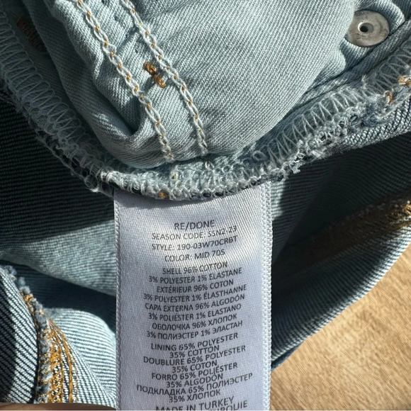 NWT REDONE 70s Crop Boot Jeans Denim 29 - Picture 12 of 16